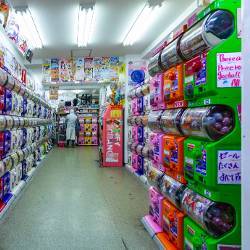 A capsule toy machine store
